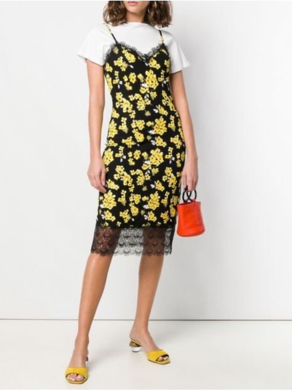 Michael Kors floral lace midis dress